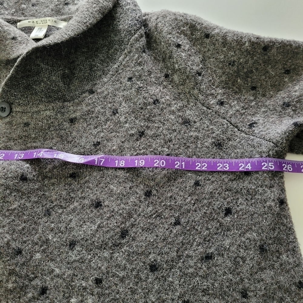 Max Studio wool poka dot cardigan sweater - Picture 5 of 10